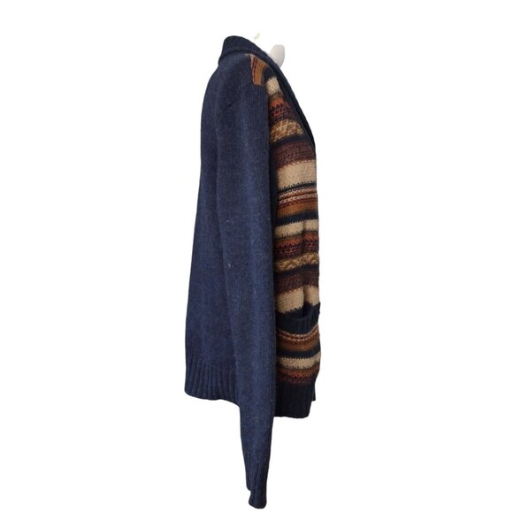 H&M Lambswool Blend Men's Shawl Cardigan Sweater Size M Toggle Boho Grandpa - Picture 4 of 9